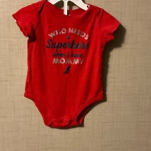 Carter's Red Bodysuit with Blue Text
